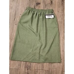 Vintage Green Skirt Y2K Office Inspo grunge 80s VTG Nikki Business Casual